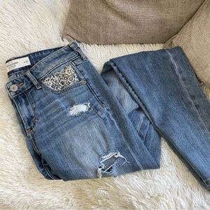 Distressed and Embellished Abercrombie Denim